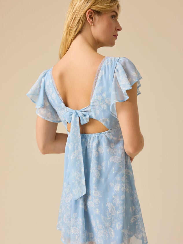 Nia Floral Mini Dress Detail 4 - TULLABEE