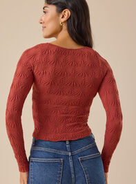 Blaire Seamless Floral Long Sleeve Cami Detail 3 - TULLABEE
