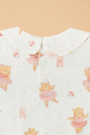 Ballet Bear Smocked Footie - Altar'd State - 