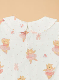 Ballet Bear Smocked Footie Detail 4 - TULLABEE