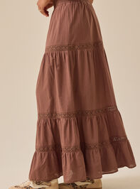 Jaycee Tiered Midi Skirt Detail 4 - TULLABEE