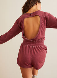 Adventure Bound Fleece Romper Detail 2 - TULLABEE