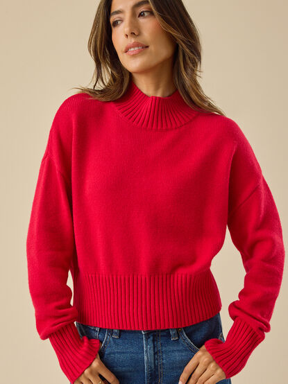 Mallory Mock Neck Sweater - TULLABEE