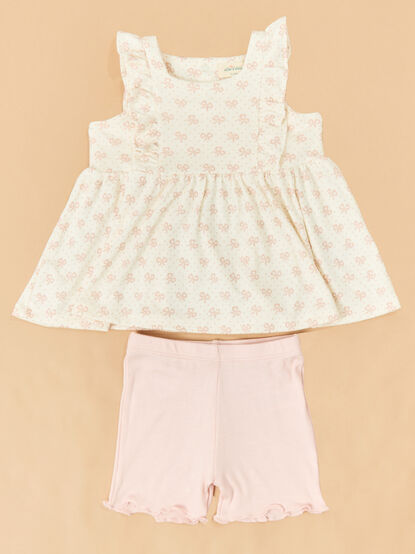 Vintage Mini Bows Tank & Shorts Set - TULLABEE