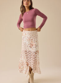 Azalea Printed Lace Midi Skirt - TULLABEE