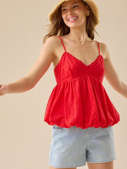 Uma Eyelet Bubble Tank - TULLABEE