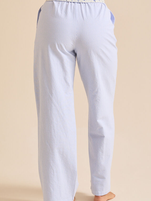 Sonia Stripe Lounge Pant Detail 5 - TULLABEE