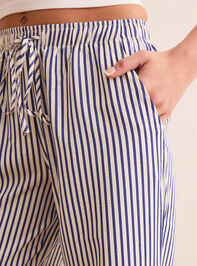 Unwind Striped Lounge Pants Detail 2 - TULLABEE