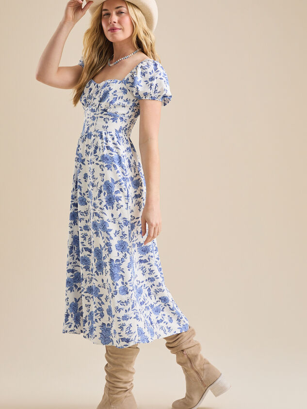 Natalie Floral Maxi Dress Detail 4 - TULLABEE