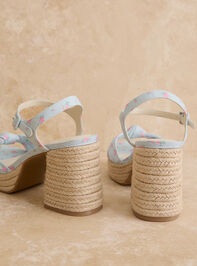 Hayleey Floral Wedges Detail 3 - TULLABEE