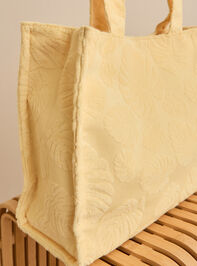Palm Paradise Terry Knit Tote Detail 2 - TULLABEE
