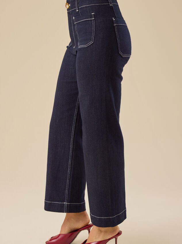 Sevyn Crop Wide Leg Jeans Detail 4 - TULLABEE