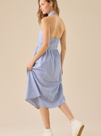 Lauren Striped Midi Dress Detail 5 - TULLABEE