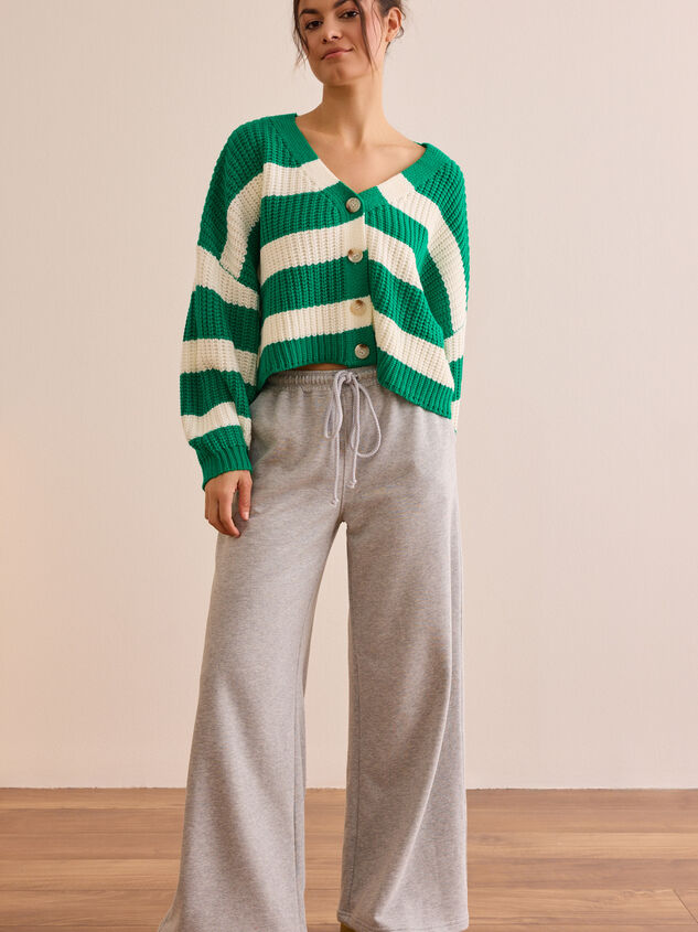 Lined Up Striped Cardigan Detail 2 - TULLABEE