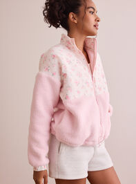 Wildflower Sherpa Zip Up Detail 4 - TULLABEE