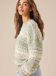 Katherine Textured Stripe Sweater Detail 4 - TULLABEE