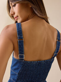 Quinlan Denim Midi Dress Detail 6 - TULLABEE