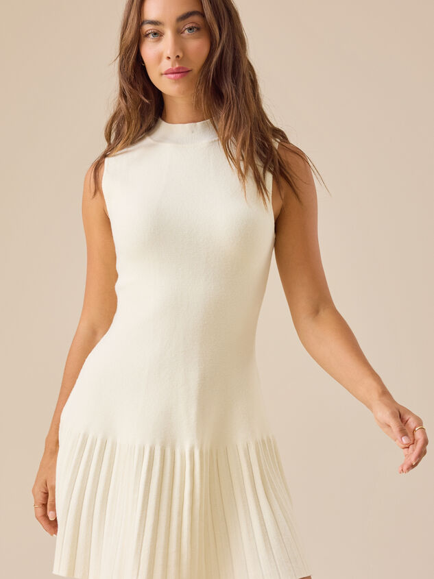 Lyssandra Pleated Sweater Dress - TULLABEE