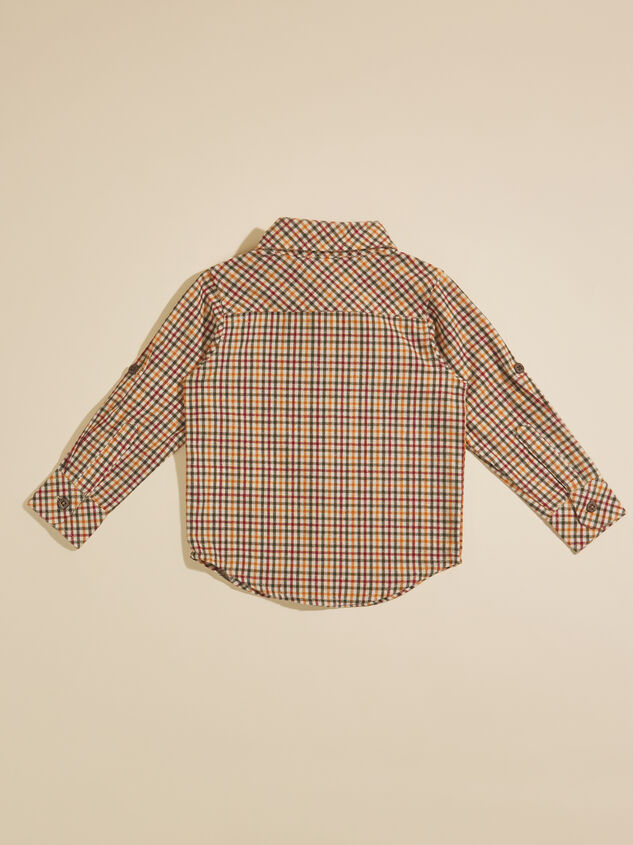 Atwood Baby Plaid Button-Down By Me + Henry Detail 2 - TULLABEE