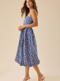 Catherine Floral Bubble Midi Dress Detail 3 - TULLABEE