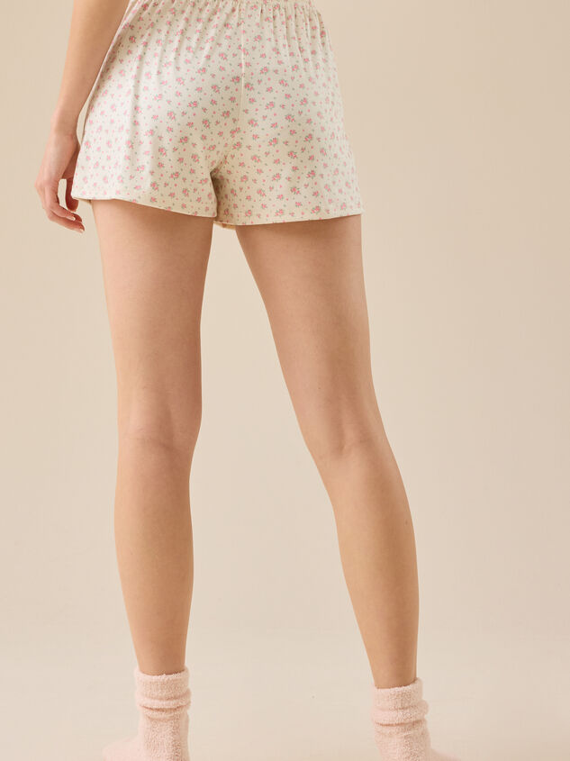 Eleanora Floral Lounge Short Detail 5 - TULLABEE
