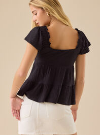 Lindsay Tiered Babydoll Top Detail 4 - TULLABEE