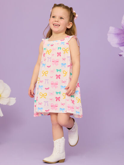 Fiona Bow Smocked Dress - TULLABEE