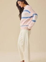 Maya Snowflake Chenille Sweater Detail 4 - TULLABEE