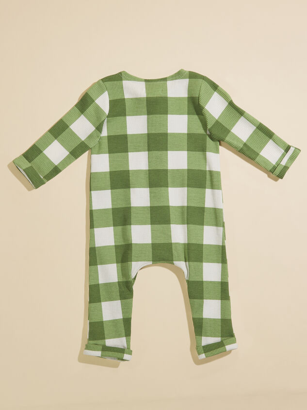 Jay Checkered Waffle Jumpsuit Detail 2 - TULLABEE