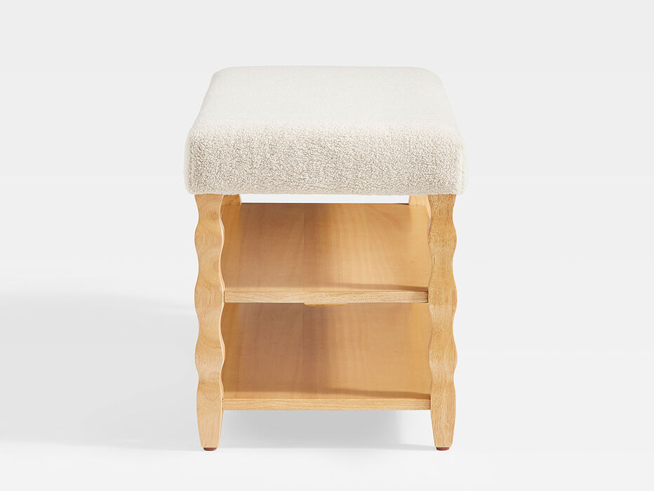 Hudson Upholstered & Wood Storage Bench - TULLABEE - 