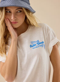 Outer Banks Tackle Shop Oversized Tee Detail 2 - TULLABEE
