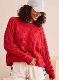 Daydream Cable Knit Sweater Detail 3 - TULLABEE