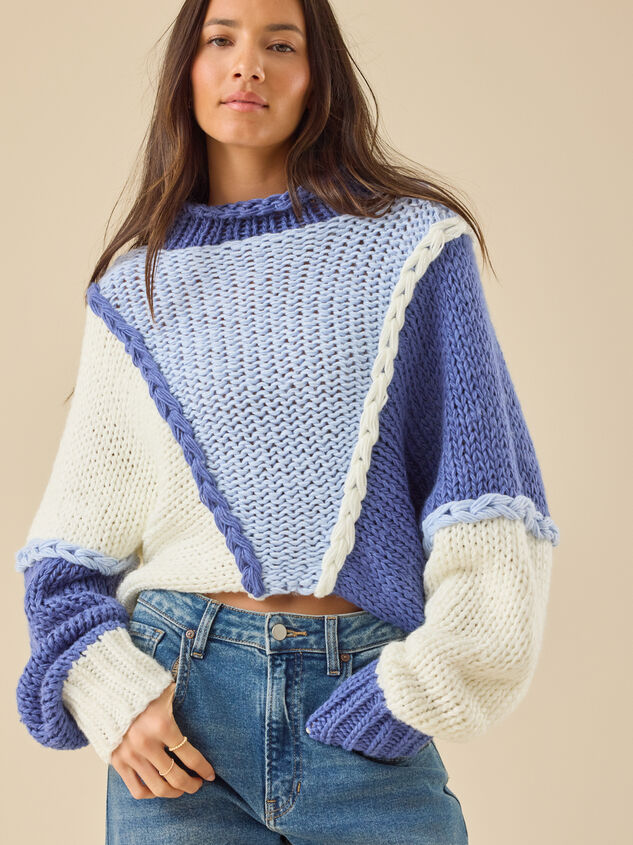 Andy Colorblock Braid Sweater - TULLABEE
