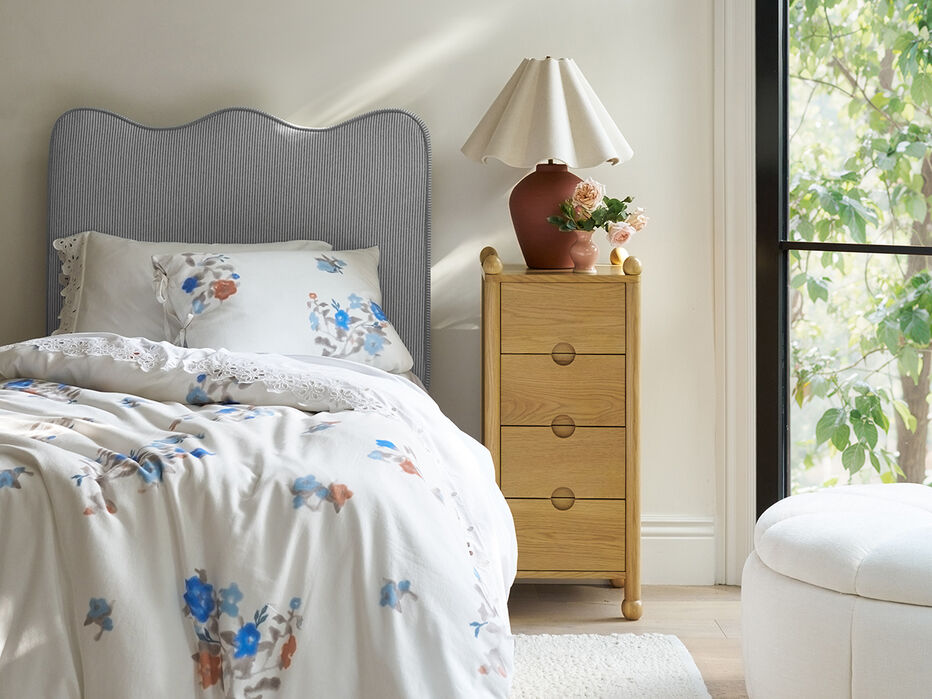 Gemma Stripe Upholstered Headboard - TULLABEE - 