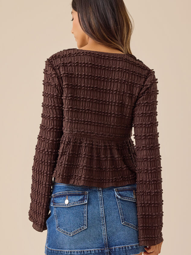 Livvy Ruffle Tie Front Top Detail 4 - TULLABEE