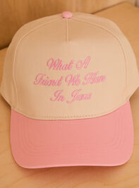Friend in Jesus Trucker Hat Detail 2 - TULLABEE