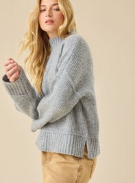 Josie Mock Neck Sweater Detail 6 - TULLABEE