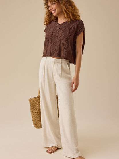 Rowlan Cable Knit Vest - TULLABEE