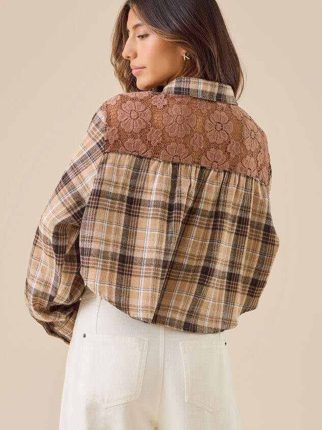 Willow Cropped Plaid Top Detail 6 - TULLABEE