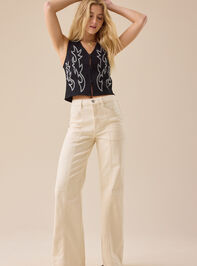 Cathleen Western Button Up Vest Detail 3 - TULLABEE