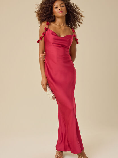 Scarlett Satin Maxi Dress - TULLABEE