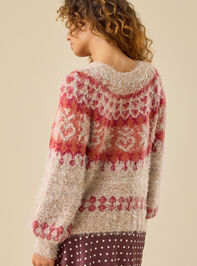 Holly Fuzzy Fair Isle Sweater Detail 6 - TULLABEE