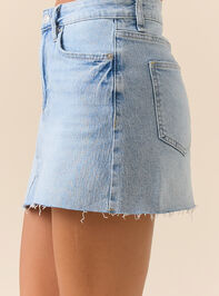 Mikayla Mini Denim Skirt Detail 4 - TULLABEE