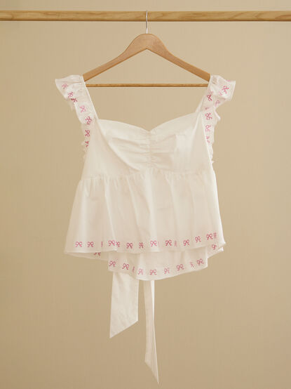 Larissa Bow Tie-Back Top - TULLABEE