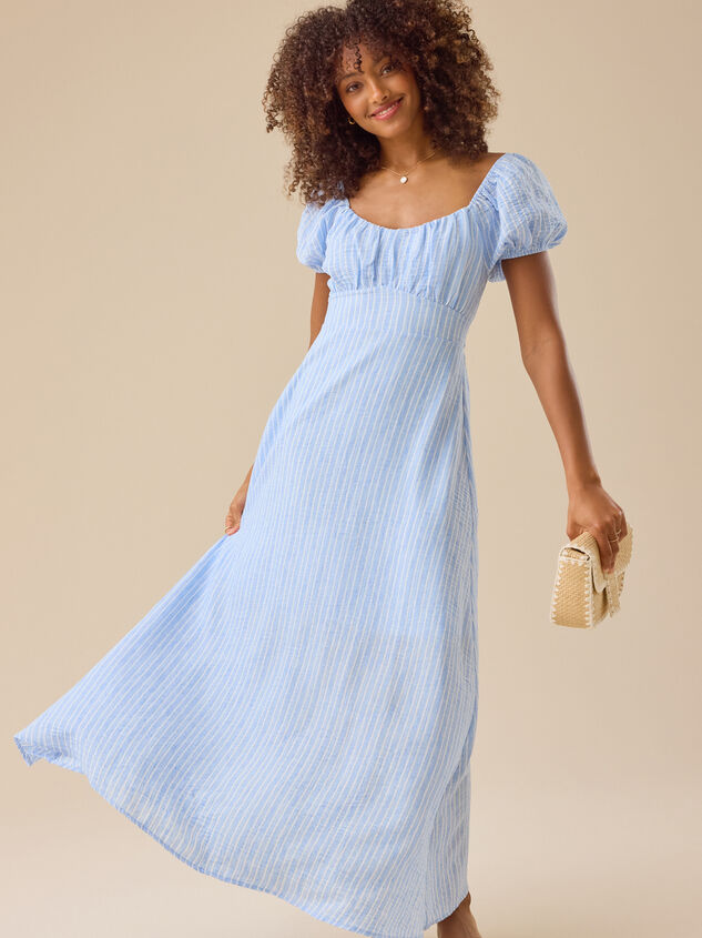 Everest Striped Maxi Dress Detail 6 - TULLABEE