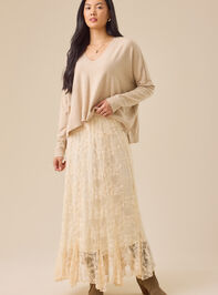 Aria Lace Midi Skirt Detail 2 - TULLABEE