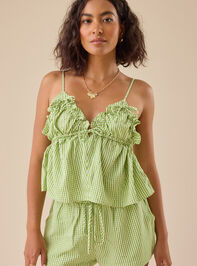 Jess Gingham Ruffle Top Detail 3 - TULLABEE