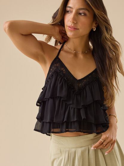 Christy Ruffle Lace Top - TULLABEE