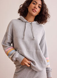 Recharge Striped Sleeve Hoodie - TULLABEE