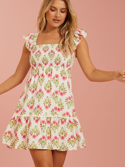 Bree Floral Mini Dress - TULLABEE